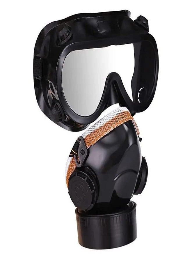 MEZON قناع تنفس MEZON للحماية من الغبار مع نظارات واقية، قناع تنفس مزود بخرطوشة فلتر واحدة مع نظارات واقية - Image 1